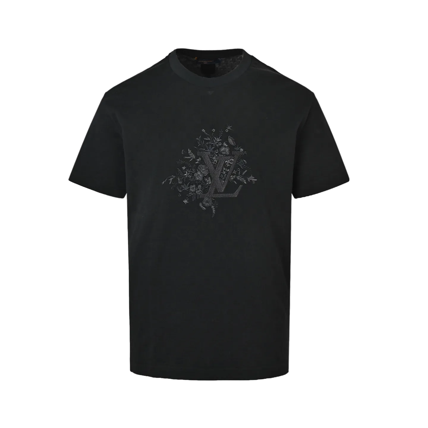 Louis Vuitton/Louis Vuitton floral embroidered checkerboard short sleeves